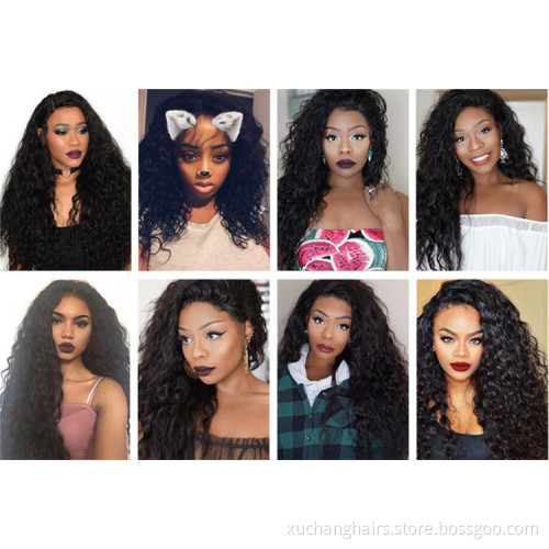 cuticle aligned raw virgin bouncy Natural water wave Human Hair bundles extension